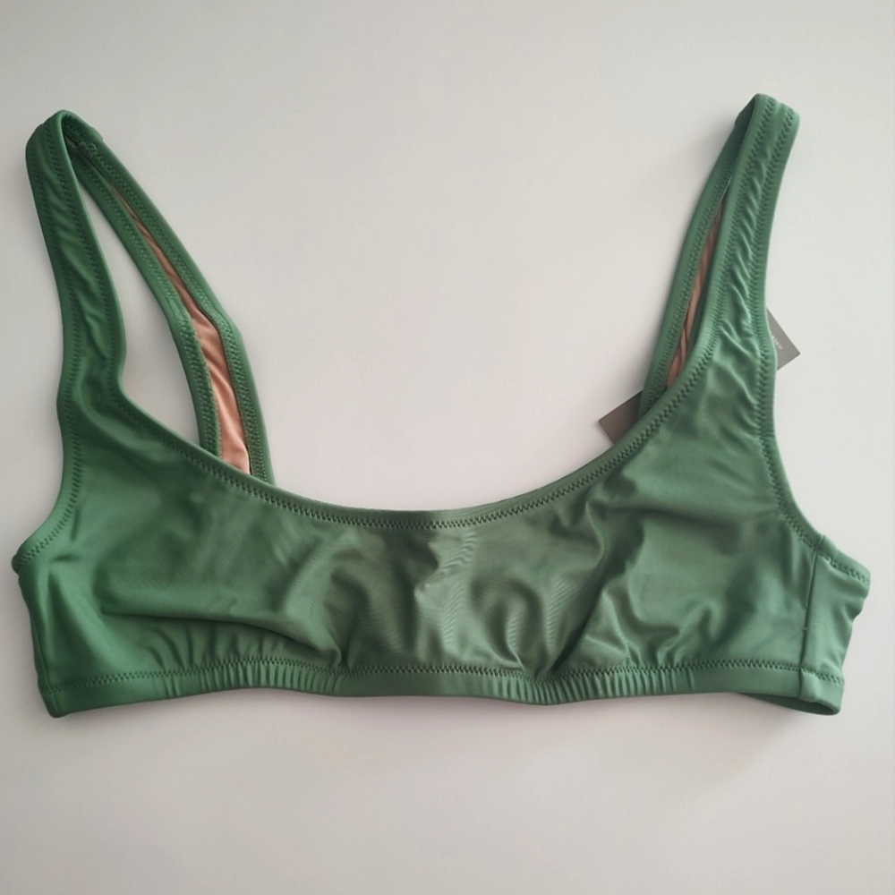 JCrew Women's Green Swim Top Size S